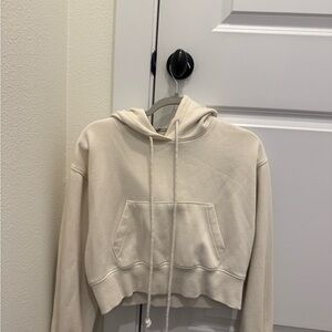Zara Cream Hoodie Sweatshirt Casual Top